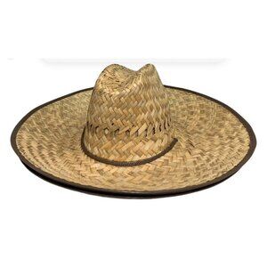 Premium Embroidered Straw Sun and Fishing Hat With Neck cord That Is Adjustable
